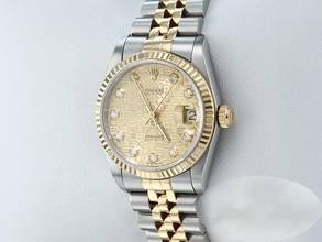 Thumbnail von Rolex Datejust Stahl Gelbgold 750 Diamanten 1997 Automatik Stainless Steel 18kt Yellow Gold Stahl Jubilé-band Chronometer Oyster