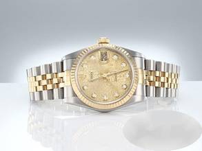 Thumbnail von Rolex Datejust Stahl Gelbgold 750 Diamanten 1997 Automatik Stainless Steel 18kt Yellow Gold Stahl Jubilé-band Chronometer Oyster
