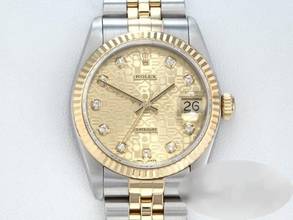 Thumbnail von Rolex Datejust Stahl Gelbgold 750 Diamanten 1997 Automatik Stainless Steel 18kt Yellow Gold Stahl Jubilé-band Chronometer Oyster