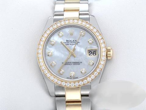  Rolex Datejust 31mm Medium 178383 2012 Lc100 Stahl Gelbgold 750 Perlmutt Diamanten Stainless Steel 18kt Yellow Gold Oyster-band Chronometer 