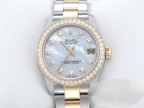 Thumbnail von Rolex Datejust 31mm Medium 178383 2012 Lc100 Stahl Gelbgold 750 Perlmutt Diamanten Stainless Steel 18kt Yellow Gold Oyster-band Chronometer