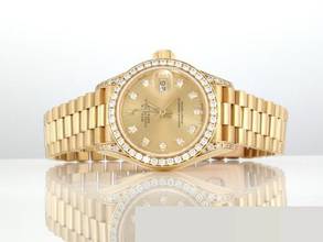 Thumbnail von Rolex Lady-Datejust Gelbgold 750 1998 Diamanten Brillanten Automatik 18kt Yellow Gold Damen President-band Chronometer Oyster