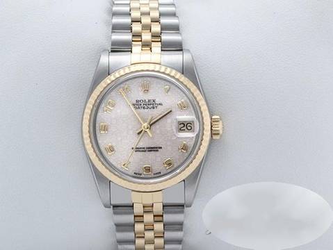 Rolex Datejust Medium 31mm 1990 Lc100 Edelstahl Gelbgold 750 Automatik Stahl Stainless Steel 18kt Yellow Gold Black Dial