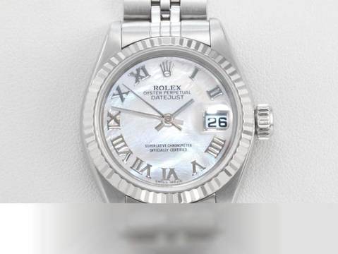 Rolex Lady-Datejust Edelstahl Weissgold 750 2005 Perlmutt Automatik Stahl Stainless Steel 18kt White Gold Jubilé-band Chronometer Oyster Mop