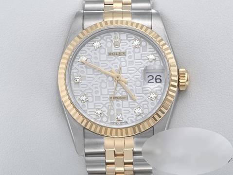 Rolex Datejust Medium Stahl Gelbgold 750 Diamanten Automatik Stainless Steel 18kt Yellow Gold Stahl Jubilé-band Chronometer Oyster
