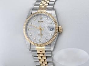 Thumbnail von Rolex Datejust Medium Stahl Gelbgold 750 Diamanten Automatik Stainless Steel 18kt Yellow Gold Stahl Jubilé-band Chronometer Oyster