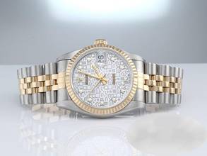 Thumbnail von Rolex Datejust Medium Stahl Gelbgold 750 Diamanten Automatik Stainless Steel 18kt Yellow Gold Stahl Jubilé-band Chronometer Oyster