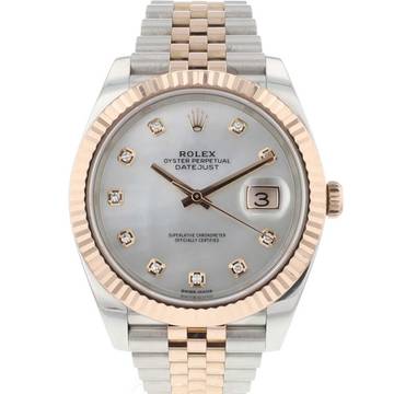  Rolex Datejust 41 Steel/Everose Jubilee Diamond MOP Dial 
