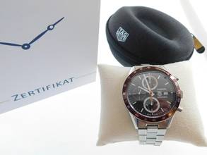 Thumbnail von TAG Heuer Carrera Chronograph Automatik Herrenuhr 41mm CV2013 wie Neu braunes Zifferblatt mit original Stahlband und Servicebox