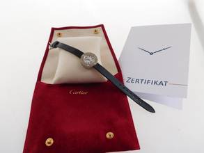 Thumbnail von Cartier Love 18 Kt Weißgold Love Damenuhr mit original Brillantbesatz im Top Zustand wie Neu mit original Schließe