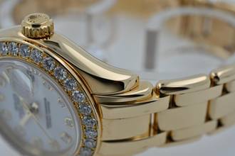 Thumbnail von Rolex Lady-Datejust Oyster Pearlmaster 18k Factory Diamond Dial Bezel 80298 29mm LC100 Full Set