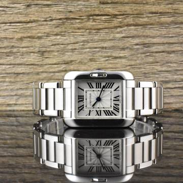 Cartier Tank Anglaise 3485 - Quarz - Steel - Lady