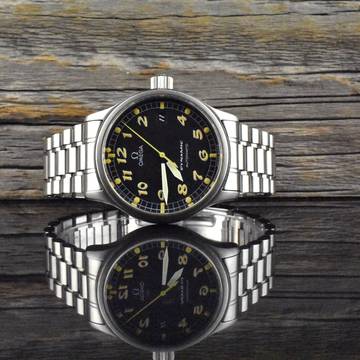 Omega Genève Dynamic III Military Gray Black Dial - Date Automatic - Military