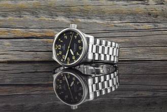 Thumbnail von Omega Genève Dynamic III Military Gray Black Dial - Date Automatic - Military