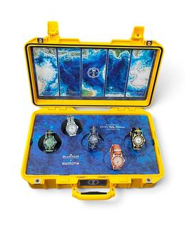Swatch Scuba Fifty Fathoms Bioceremic Collection in rare yellow collectors box