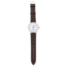 Thumbnail von Meistersinger Pangaea Dekosekunde silber/blau Herrenuhr Automatik mit Lederband PDS901B