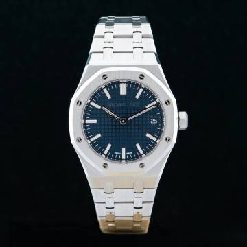  Audemars Piguet Royal Oak Selfwinding Royal Oak Dark Blue Dial 15550ST.OO.1356ST.06 Full Set 