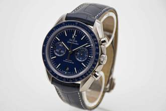 Thumbnail von Omega Speedmaster Moonwatch Chronograph neuwertige Titan Speedy Zifferblatt Blau aus 2024