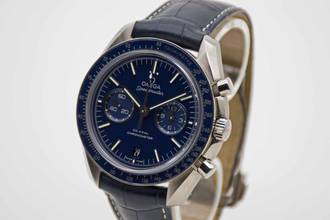 Thumbnail von Omega Speedmaster Moonwatch Chronograph neuwertige Titan Speedy Zifferblatt Blau aus 2024