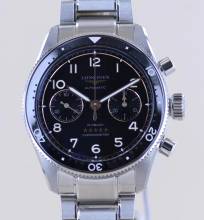 Thumbnail von Longines Spirit Flyback Chronograph Automatic 42mm Stahlband black dial B+P New