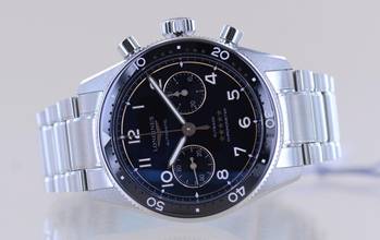Thumbnail von Longines Spirit Flyback Chronograph Automatic 42mm Stahlband black dial B+P New