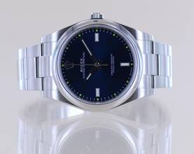 Thumbnail von Rolex Oyster Perpetual blue Dial Rehaut blau 39mm 114300 B+P