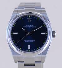 Thumbnail von Rolex Oyster Perpetual blue Dial Rehaut blau 39mm 114300 B+P