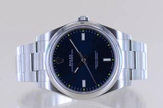 Thumbnail von Rolex Oyster Perpetual blue Dial Rehaut blau 39mm 114300 B+P