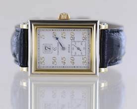 Thumbnail von Chronoswiss Hora 18K Gold Jumping Hour rectangular silver Dial Dresswatch Limited B+P