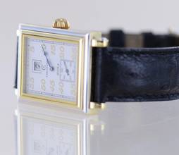 Thumbnail von Chronoswiss Hora 18K Gold Jumping Hour rectangular silver Dial Dresswatch Limited B+P