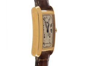 Thumbnail von Cartier Tank Française Ref.1830 Bj.2005 Box&Beschreibung wie Neu Vintage Tank Francaise Chronograph 18kt Gelbgold Leder Faltschließe
