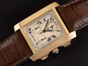 Thumbnail von Cartier Tank Française Ref.1830 Bj.2005 Box&Beschreibung wie Neu Vintage Tank Francaise Chronograph 18kt Gelbgold Leder Faltschließe