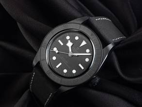 Thumbnail von Tudor Black Bay Ceramic Ref.M79210CNU-0001 2023 Full Set Ungetragen Black Bay Ceramic Leder Kautschuk Faltschließe