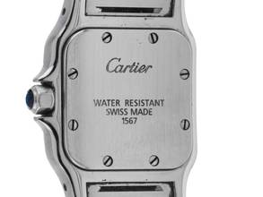 Thumbnail von Cartier Santos Galbée Lady PM Ref.1567 Bj.1997 Box und Beschreibung original Vintage Unpoliert Santos Galbee Lady PM kleines Modell