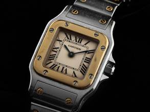 Thumbnail von Cartier Santos Galbée Lady PM Ref.1567 Bj.1997 Box und Beschreibung original Vintage Unpoliert Santos Galbee Lady PM kleines Modell