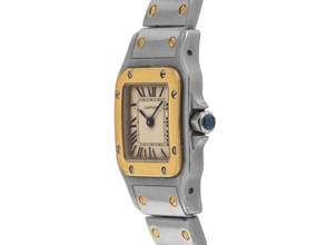 Thumbnail von Cartier Santos Galbée Lady PM Ref.1567 Bj.1997 Box und Beschreibung original Vintage Unpoliert Santos Galbee Lady PM kleines Modell