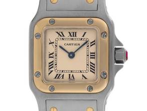  Cartier Santos Galbee Lady PM kleines Modell Ref.1057930 Bj.1992 Full Set sehr gut Vintage Santos Galbee Lady PM kleines Modell 