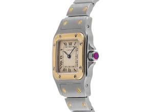 Thumbnail von Cartier Santos Galbee Lady PM kleines Modell Ref.1057930 Bj.1992 Full Set sehr gut Vintage Santos Galbee Lady PM kleines Modell