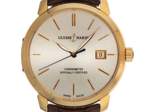  Ulysse Nardin San Marco Classico Ref.8156-111 Bj.2012 original Box Original Vintage Unpoliert San Marco Classico 18kt Gelbgold 