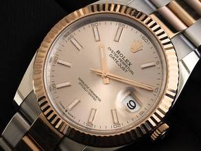 Thumbnail von Rolex Datejust Ref.126331 Bj.2021 Full Set wie Neu Datejust Sundust 18kt Roségold Everose Oyster Armband