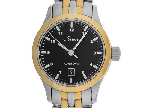  Sinn 456 ST Ref.456.1038 Bj.2022 Box&Beschreibung original Vintage Unpoliert 456 ST Stahl 18kt Gelbgold 