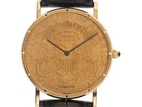 Thumbnail von Corum Münzuhr Twenty Dollar Double Eagle Bj.1988 original Box Original Vintage Unpoliert Münzuhr 20 Dollar 18kt Gelbgold Handaufzug