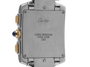 Thumbnail von Cartier Tank Française GM Großes Modell Ref.2303 Bj.1997 Full Set original Vintage Unpoliert Tank Francaise GM Großes Modell Stahl 18kt Gelbgold Chronograph