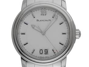 Thumbnail von Blancpain Léman Big Date Ref.2850-1127 Bj.2004 Full Set Original Vintage Unpoliert Léman Big Date
