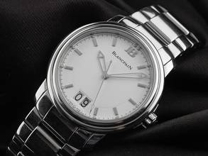 Thumbnail von Blancpain Léman Big Date Ref.2850-1127 Bj.2004 Full Set Original Vintage Unpoliert Léman Big Date