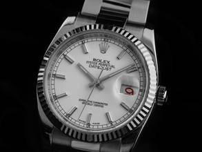 Thumbnail von Rolex Datejust Ref.116234 Bj.2007 Full Set sehr gut Vintage Datejust Roulette Stahl 18kt Weißgold Oyster Armband