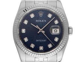 Thumbnail von Rolex Datejust Ref.116234 Bj.2014 Full Set sehr gut Vintage Datejust Jubilée Dial Stahl 18kt Weißgold Diamanten Jubilé Armband