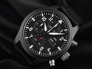 Thumbnail von IWC Fliegeruhr Chronograph Top Gun Pilot´s Watch Top Gun Keramik Ref.IW389101 2026 Full Set Ungetragen Pilot´s Watch Chronograph Top Gun Keramik Textil / Leder Faltschließe