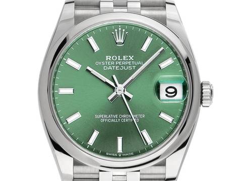  Rolex Datejust Ref.126200 2026 Full Set Ungetragen Datejust Green Dial Jubilé Armband 