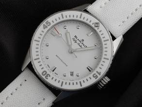Thumbnail von Blancpain Fifty Fathoms Bathyscaphe Ref.5100 1127 W52A Bj.2026 Full Set Ungetragen Fifty Fathoms Bathyscaphe White Keramik Kautschuk